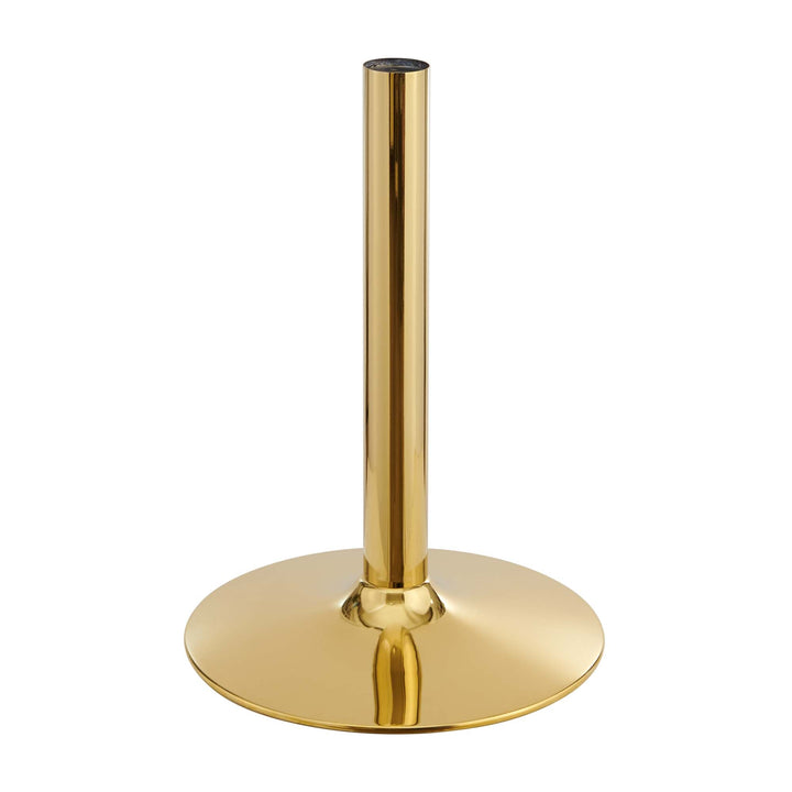 Crest Round Artificial Marble Dining Table – Gold Pedestal Base 35" Denmark Home