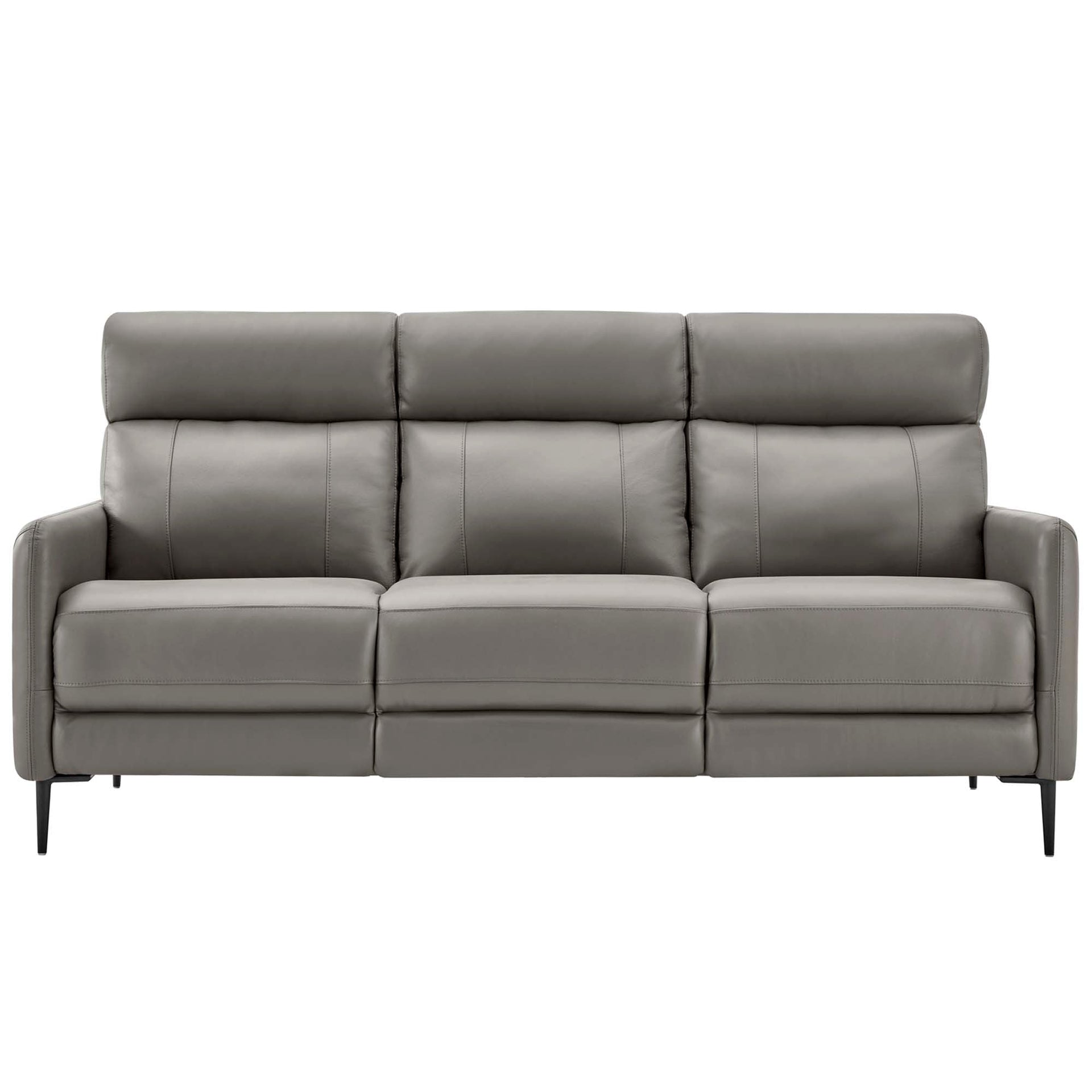 Interval Leather Sofa – Black Steel Base
