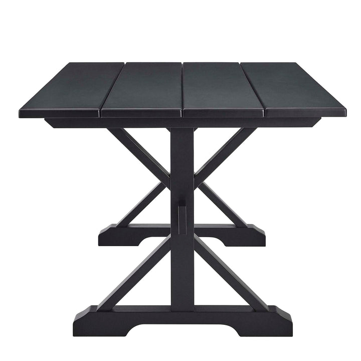 Bark Rectangular Dining Table 71" - Black Denmark Home