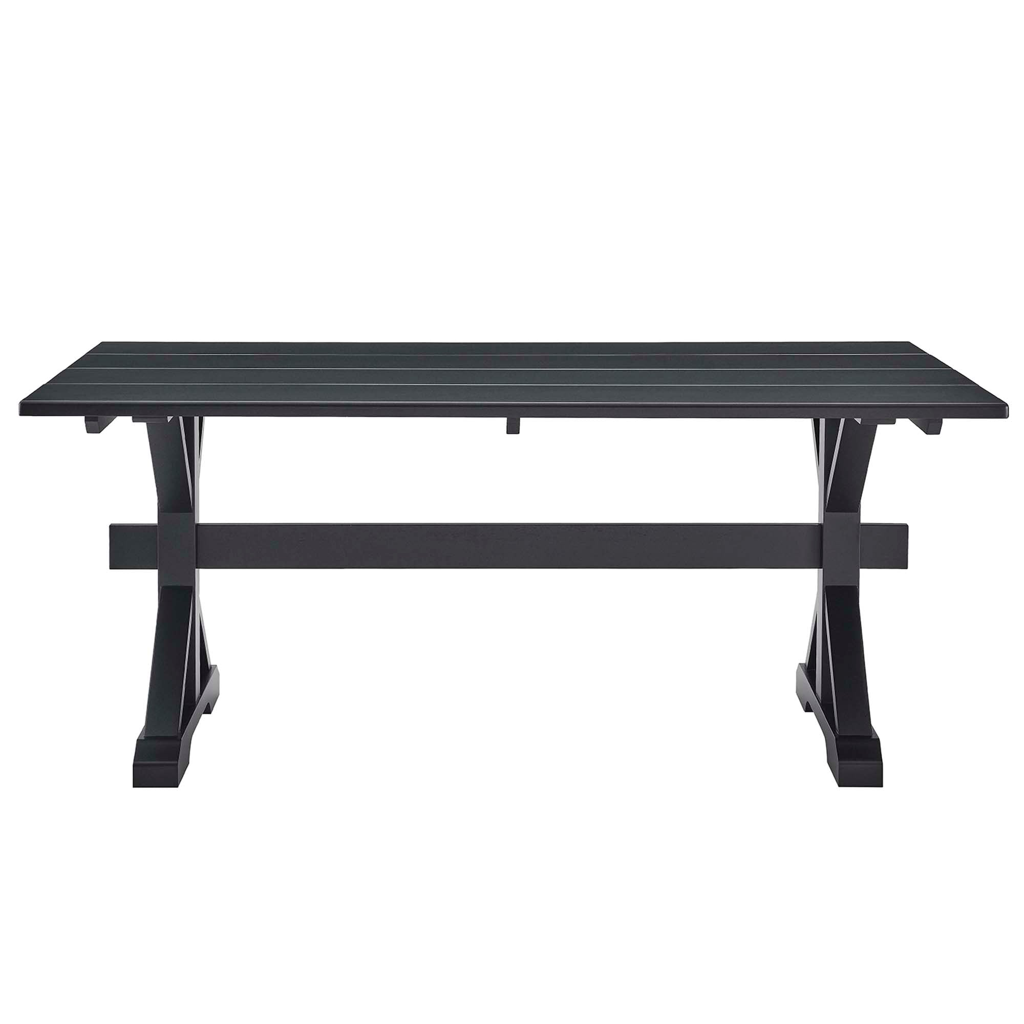 Bark Rectangular Dining Table 71" - Black Denmark Home