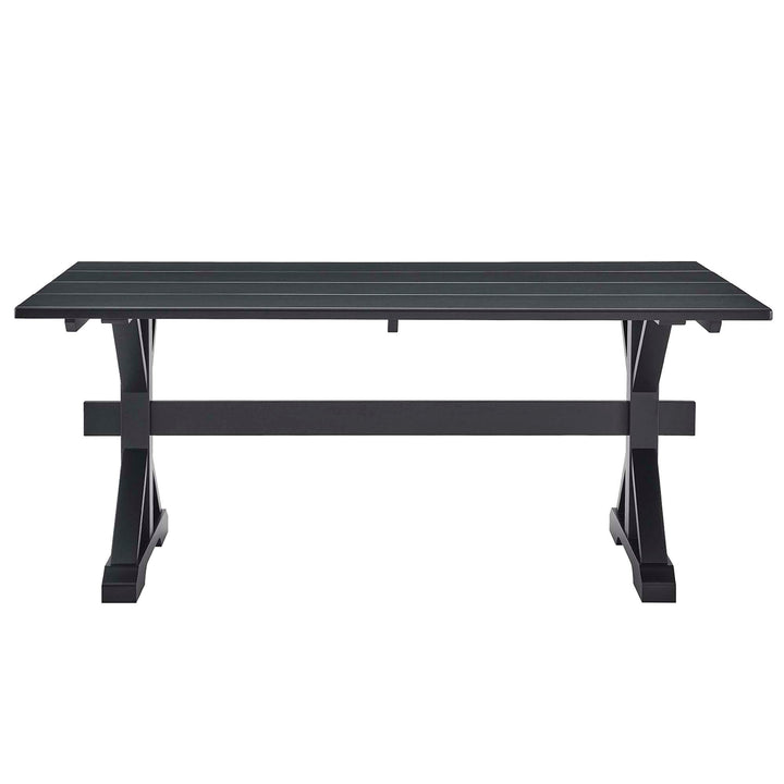 Bark Rectangular Dining Table 71" - Black Denmark Home