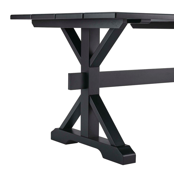 Bark Rectangular Dining Table 71" - Black Denmark Home
