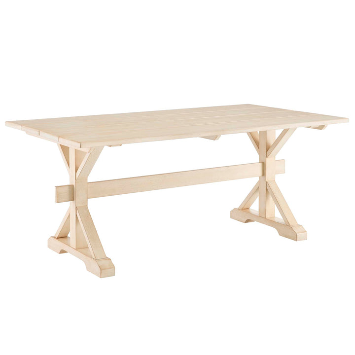 Bark Rectangular Dining Table 71" - Natural Denmark Home