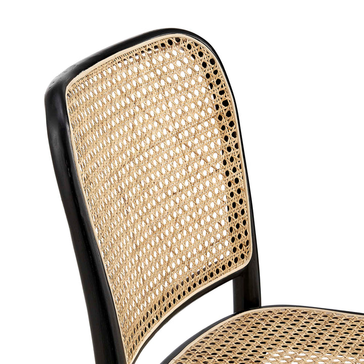 Seabourne Rattan Dining Side Chair - Black Denmark Home