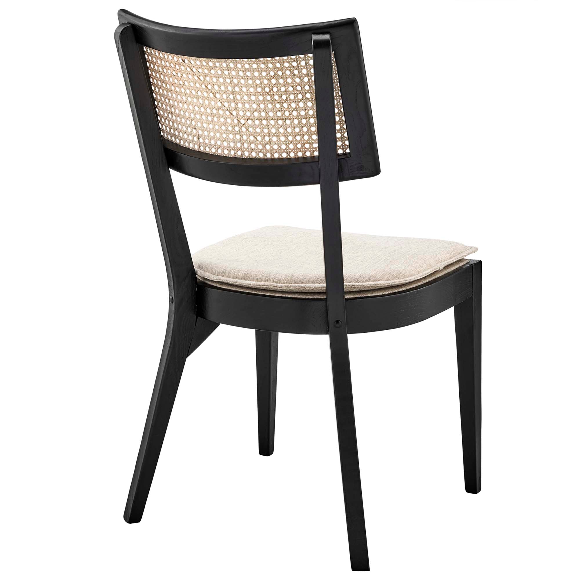 Fernholt Wood Dining Chair - Black Beige Denmark Home