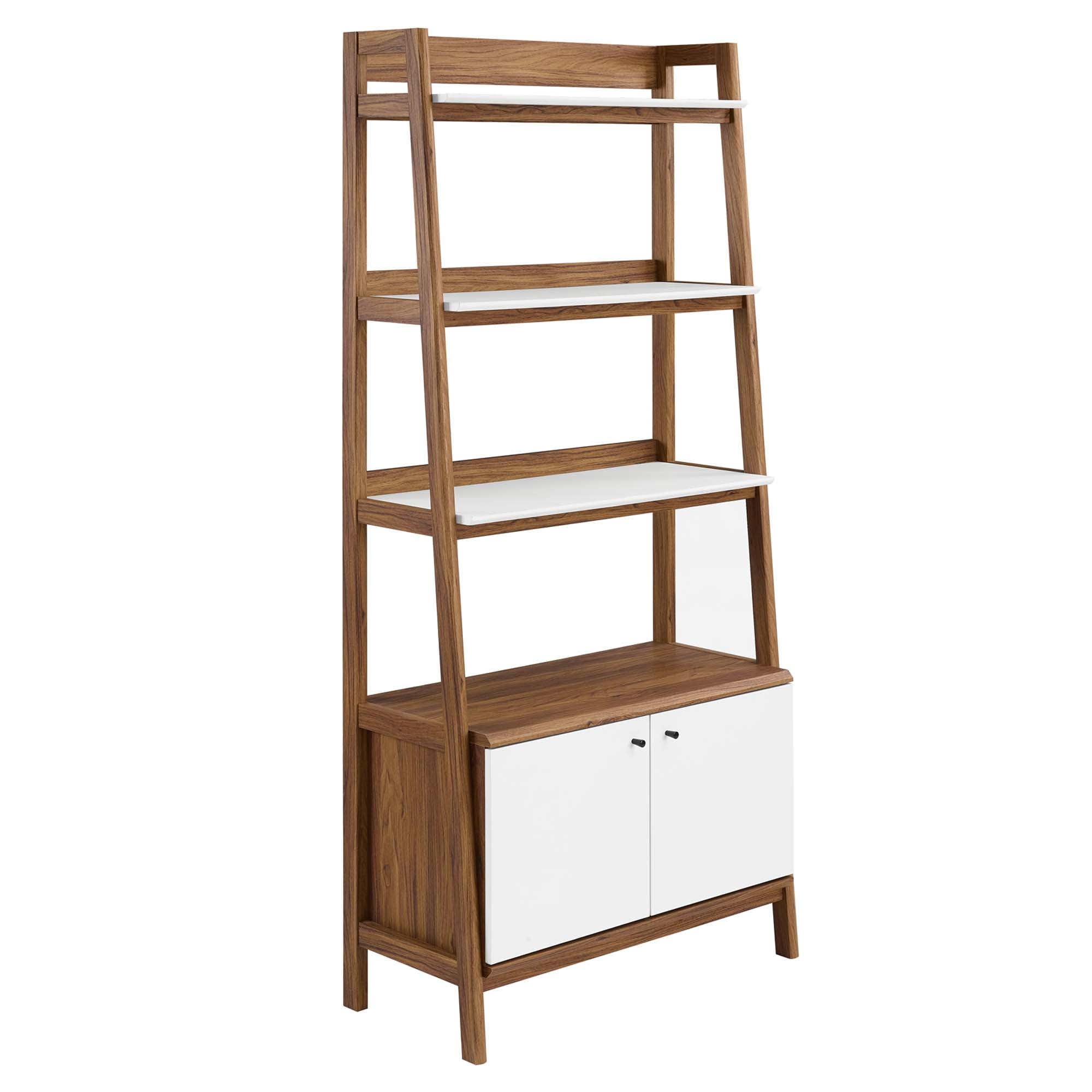 Teak Tiered Bookshelf - Walnut White Denmark Home