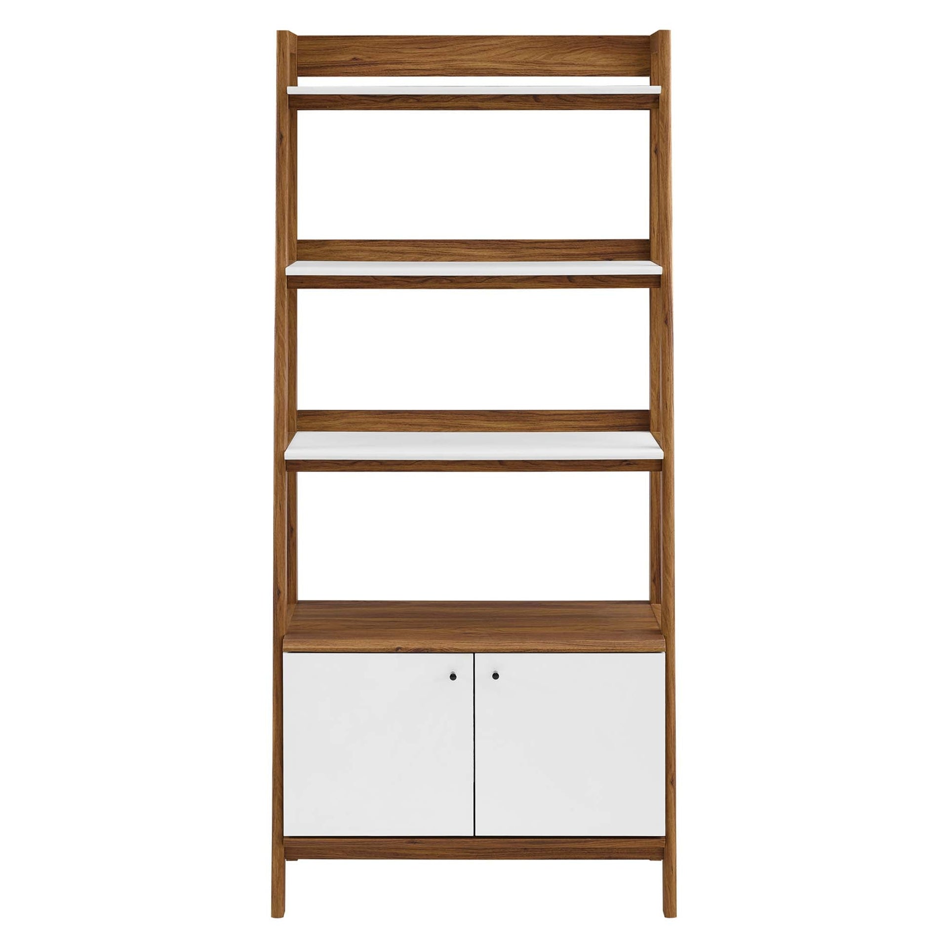 Teak Tiered Bookshelf - Walnut White Denmark Home