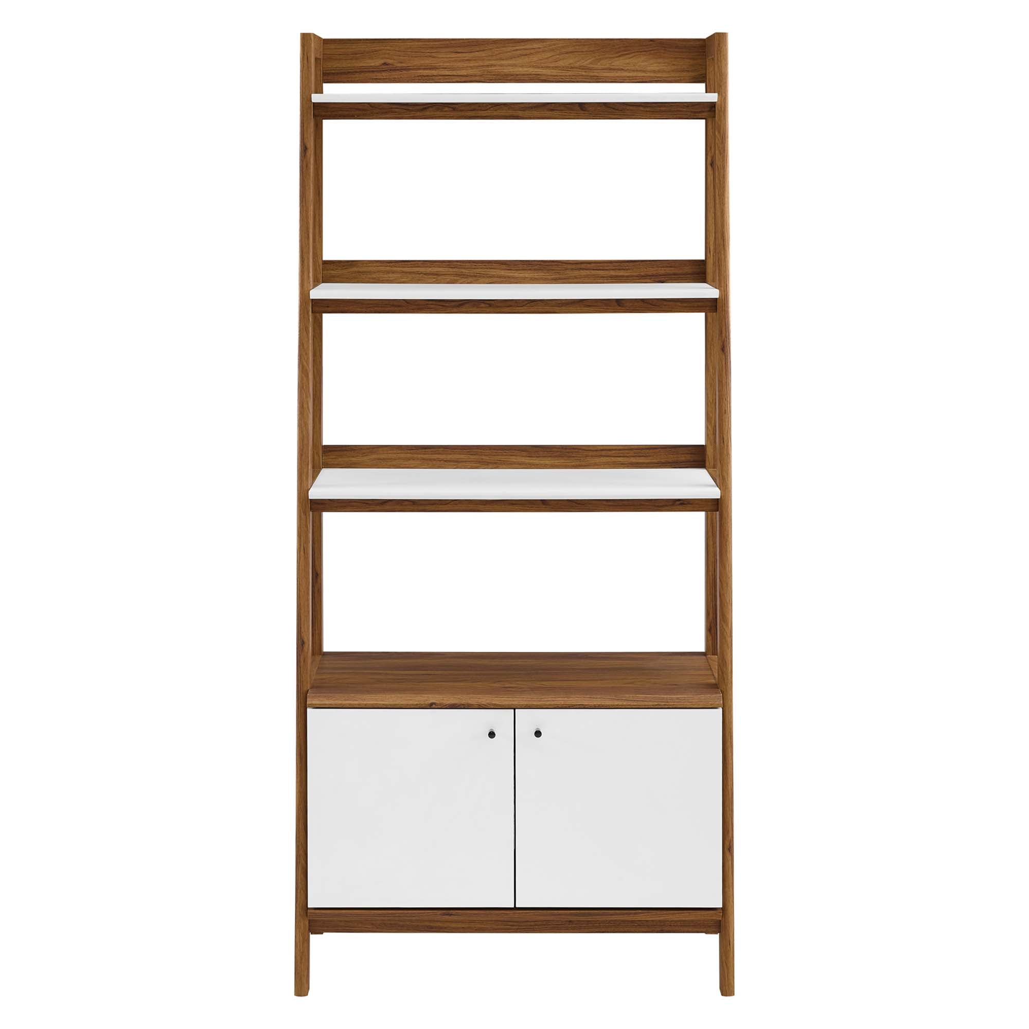 Teak Tiered Bookshelf - Walnut White Denmark Home