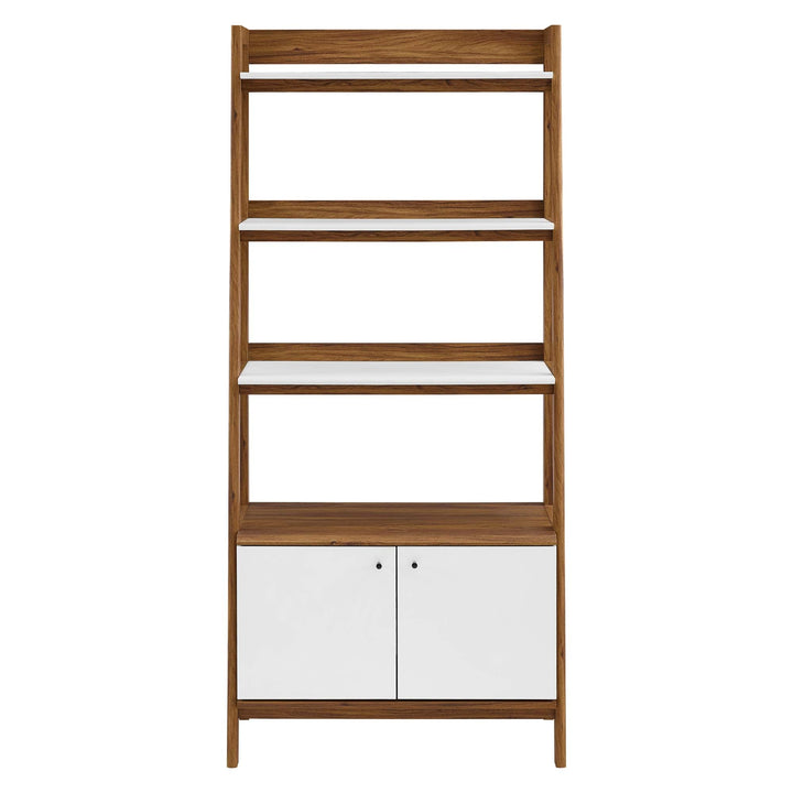 Teak Tiered Bookshelf - Walnut White Denmark Home
