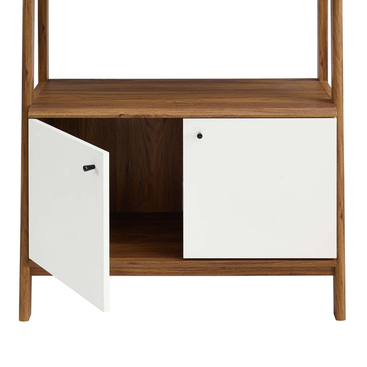 Teak Tiered Bookshelf - Walnut White Denmark Home