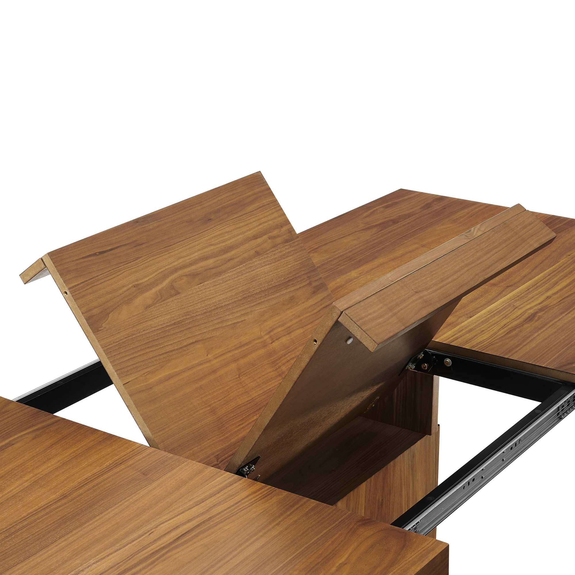 Sleek Expandable Dining Table - Walnut Gold Denmark Home
