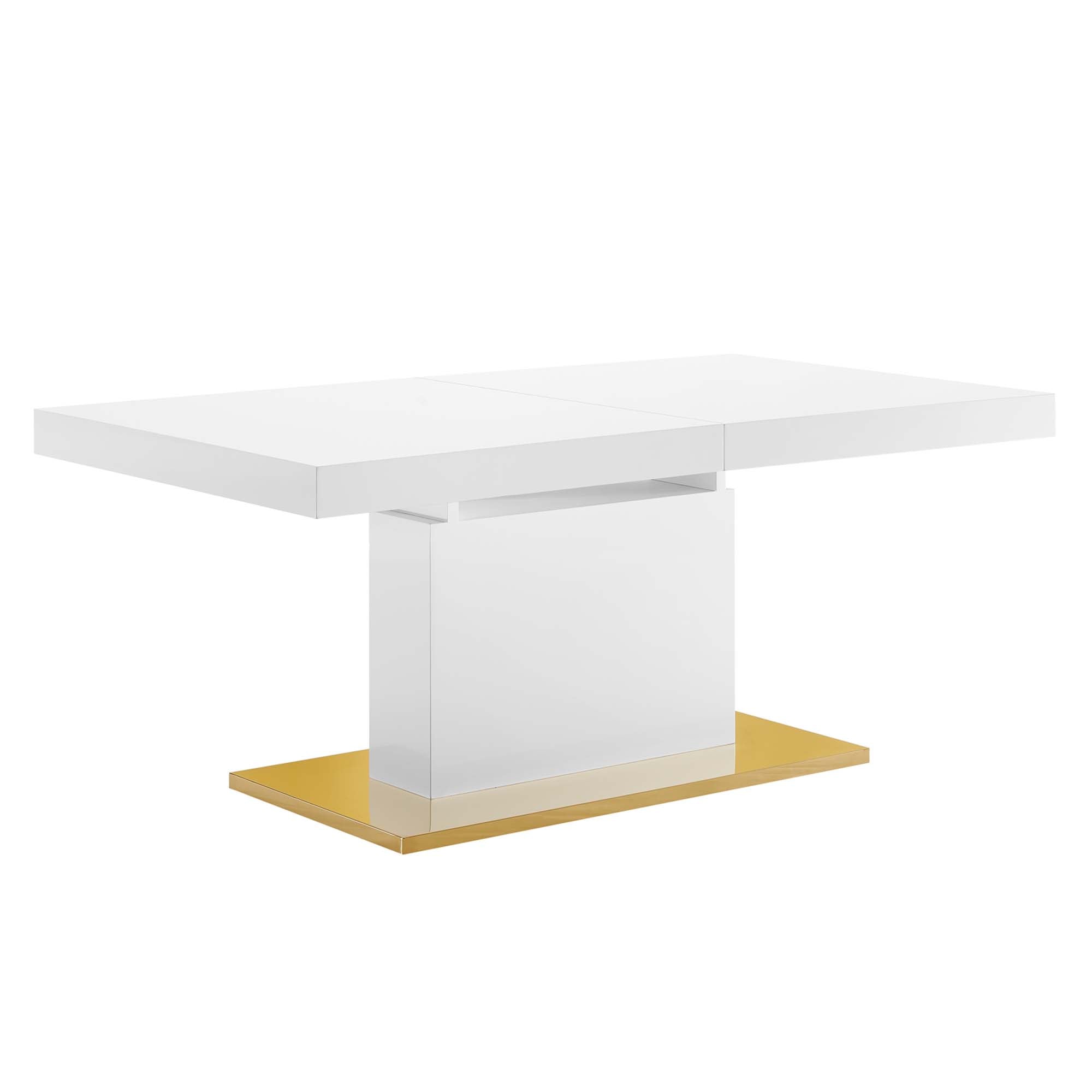 Sleek Expandable Dining Table - Walnut White Denmark Home