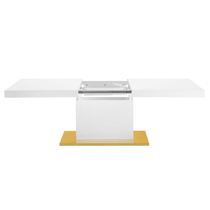 Sleek Expandable Dining Table - Walnut White Denmark Home
