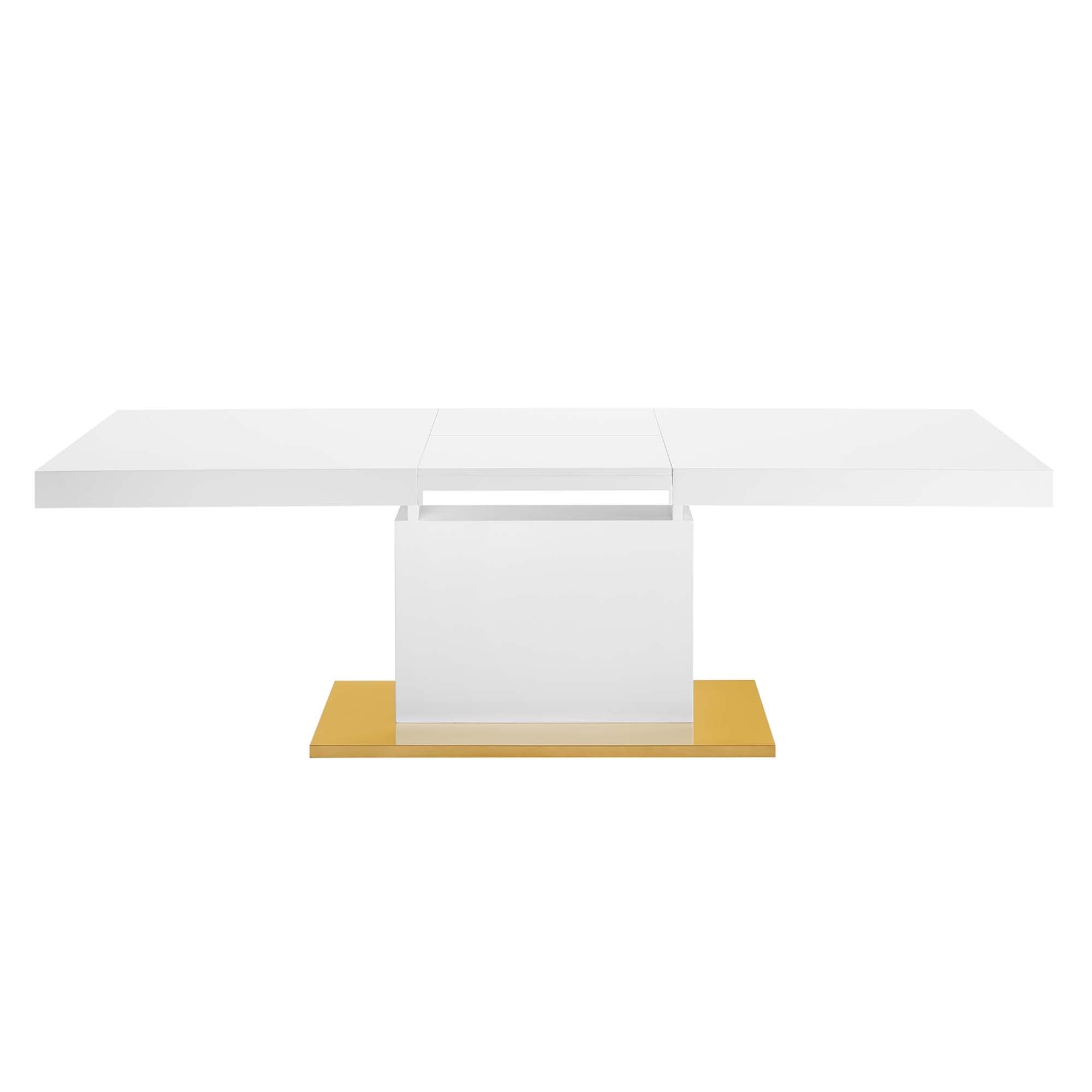 Sleek Expandable Dining Table - Walnut White Denmark Home