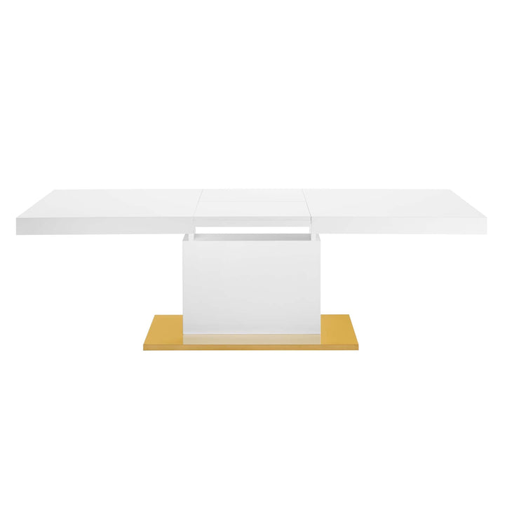 Sleek Expandable Dining Table - Walnut White Denmark Home