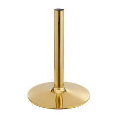 Crest Round Artificial Marble Dining Table – Gold Pedestal Base 28" Denmark Home