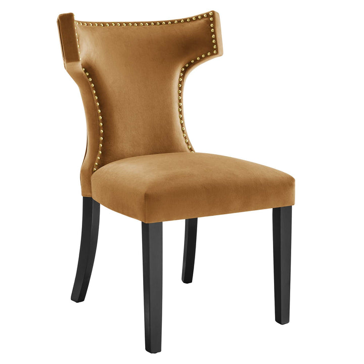 Zahn Velvet Dining Chair Set - Cognac Denmark Home