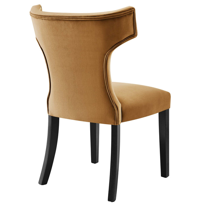 Zahn Velvet Dining Chair Set - Cognac Denmark Home