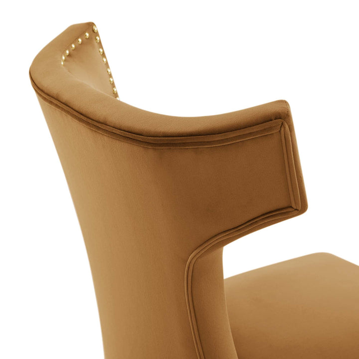 Zahn Velvet Dining Chair Set - Cognac Denmark Home