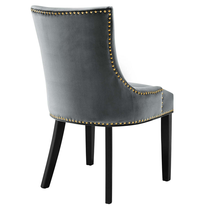Drape Velvet Dining Chair Set -Gray Denmark Home