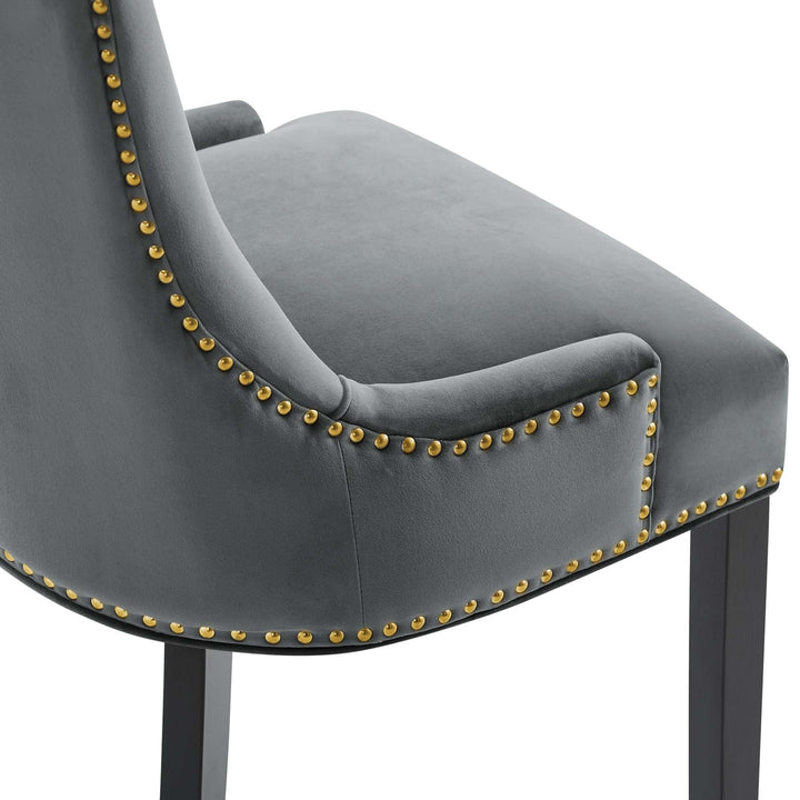 Drape Velvet Dining Chair Set -Gray Denmark Home