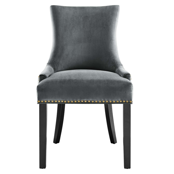 Drape Velvet Dining Chair Set -Gray Denmark Home