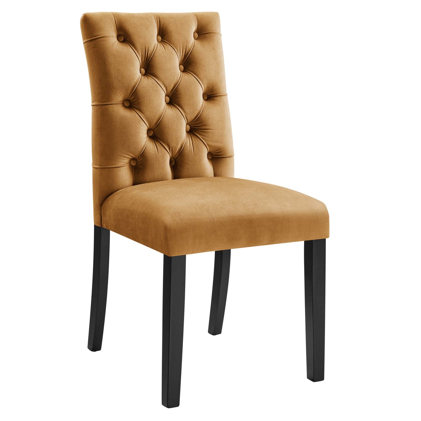 Nuovo Tufted Velvet Dining Chairs - Cognac Denmark Home