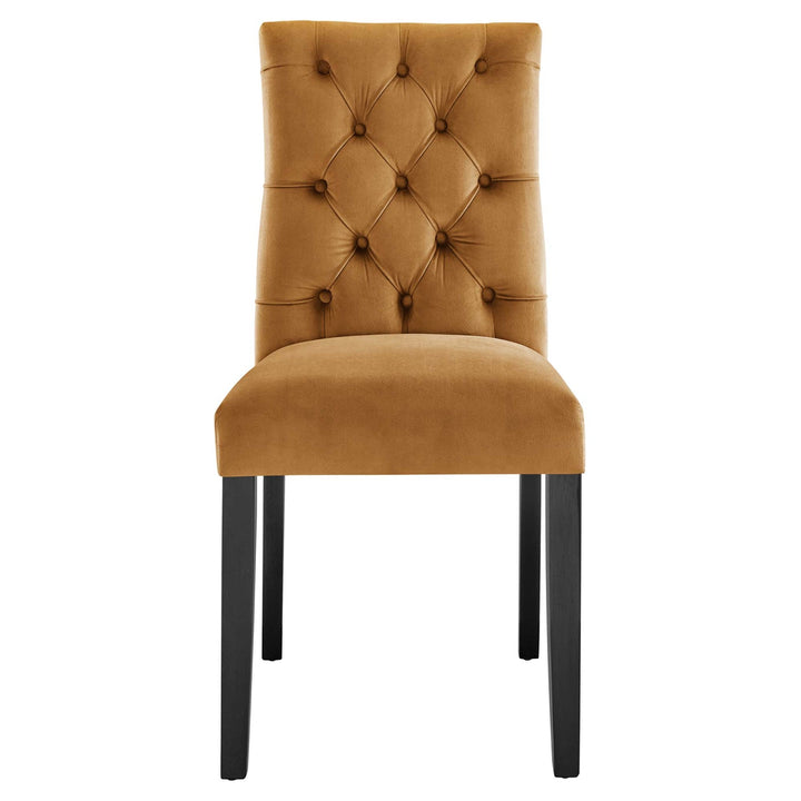 Nuovo Tufted Velvet Dining Chairs - Cognac Denmark Home