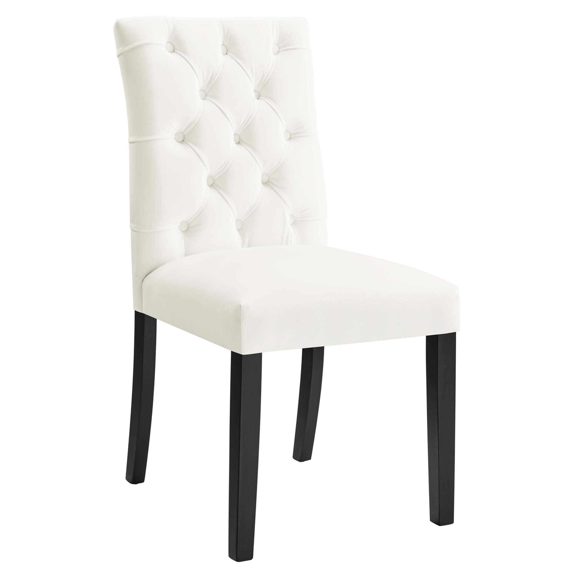 Nuovo Tufted Velvet Dining Chairs - White Denmark Home