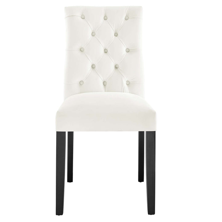 Nuovo Tufted Velvet Dining Chairs - White Denmark Home