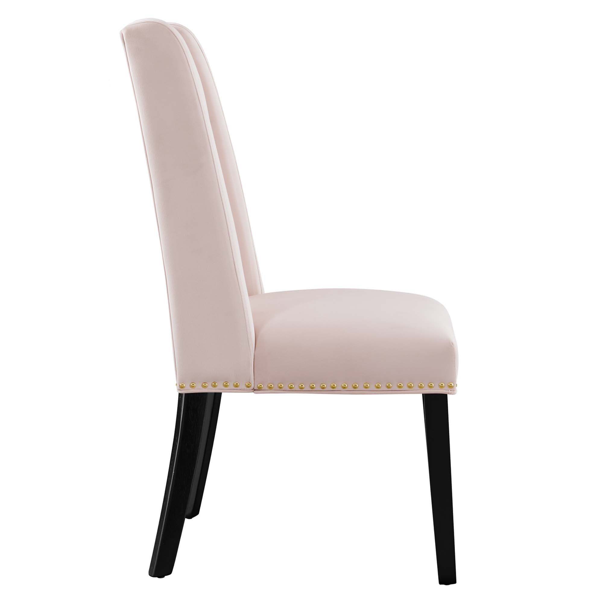 Mythos Velvet Dining Chair Set - Pink Denmark Home