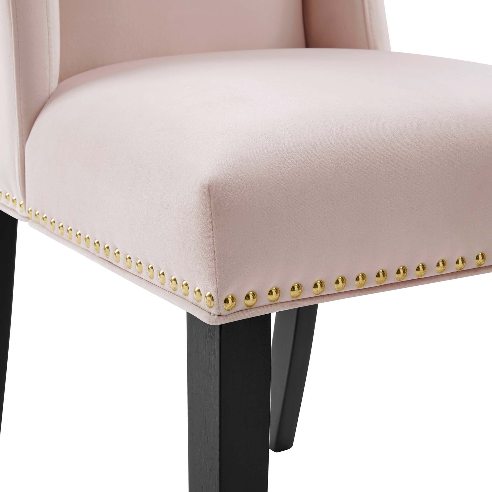 Mythos Velvet Dining Chair Set - Pink Denmark Home
