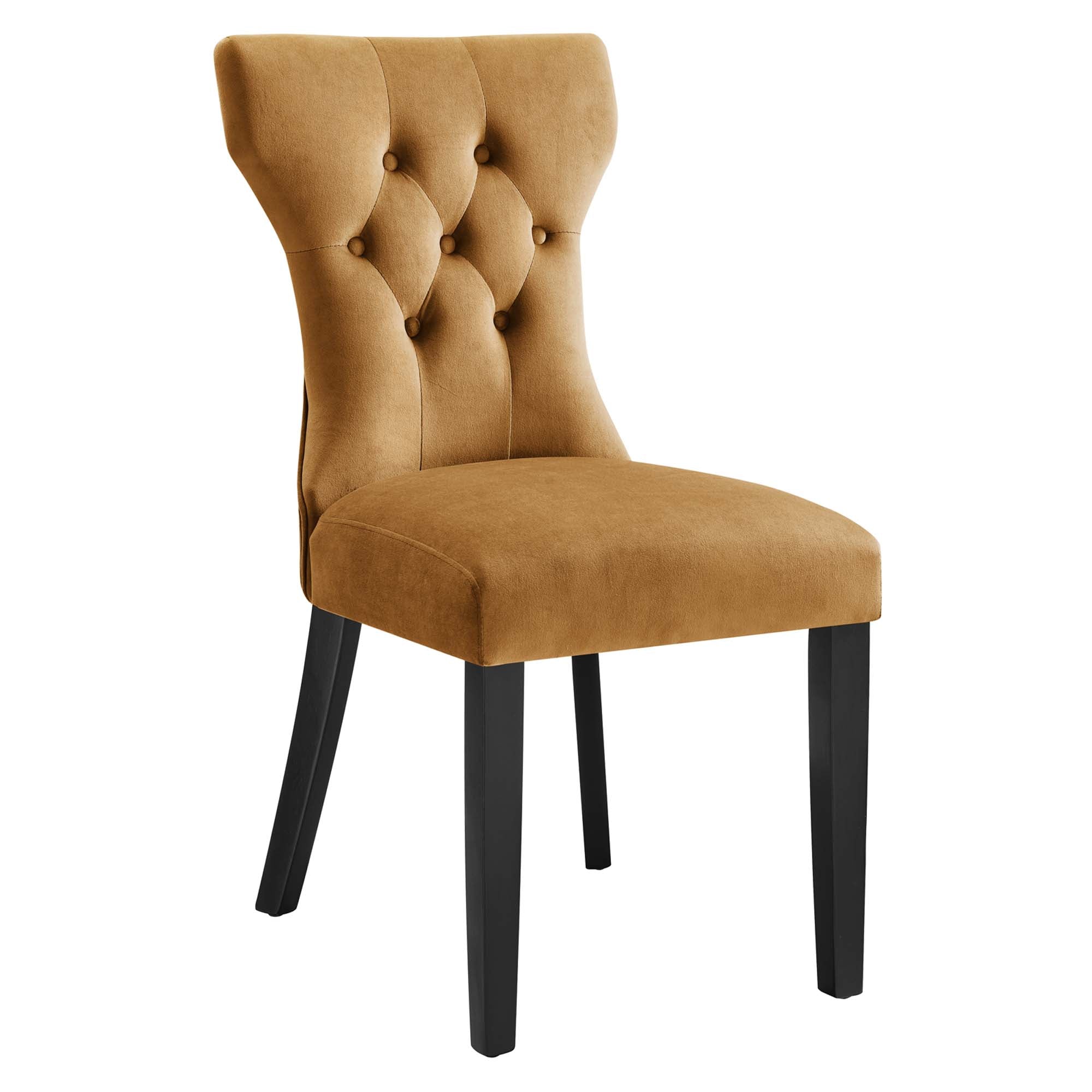 Luxe Performance Velvet Dining Chair Set - Cognac Denmark Home