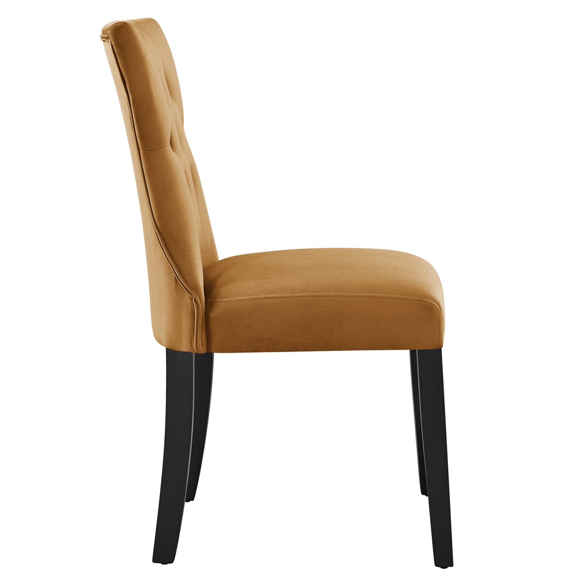 Luxe Performance Velvet Dining Chair Set - Cognac Denmark Home