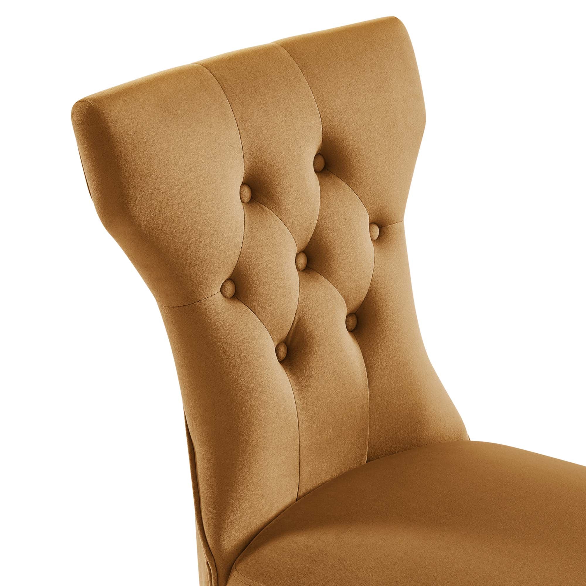 Luxe Performance Velvet Dining Chair Set - Cognac Denmark Home