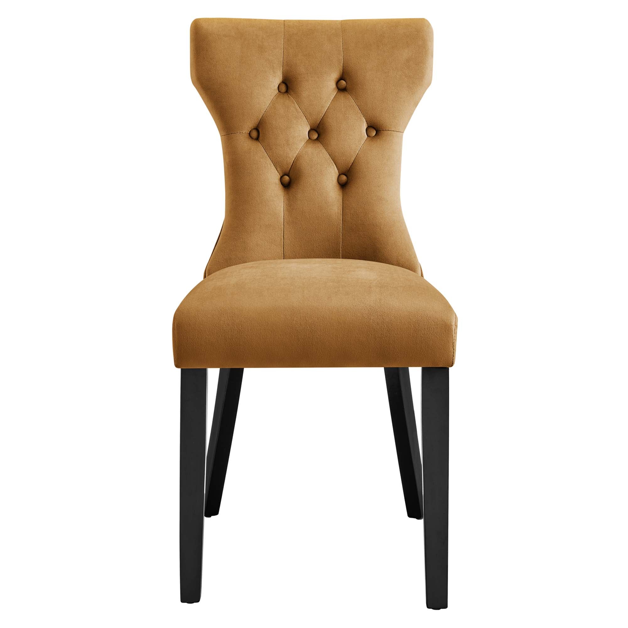 Luxe Performance Velvet Dining Chair Set - Cognac Denmark Home