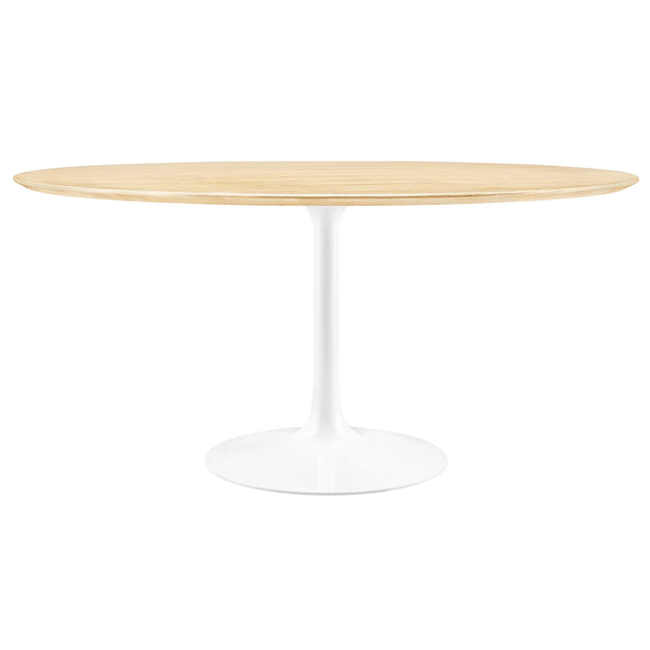 Nuvora 60" Round Wood Dining Table - White Natural Denmark Home