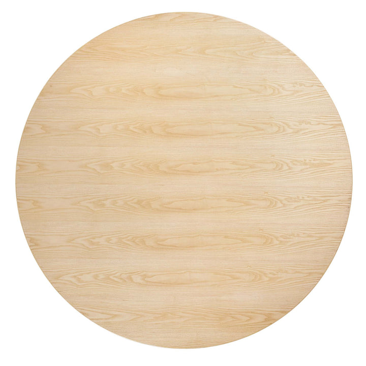 Nuvora 60" Round Wood Dining Table - Gold Natural Denmark Home