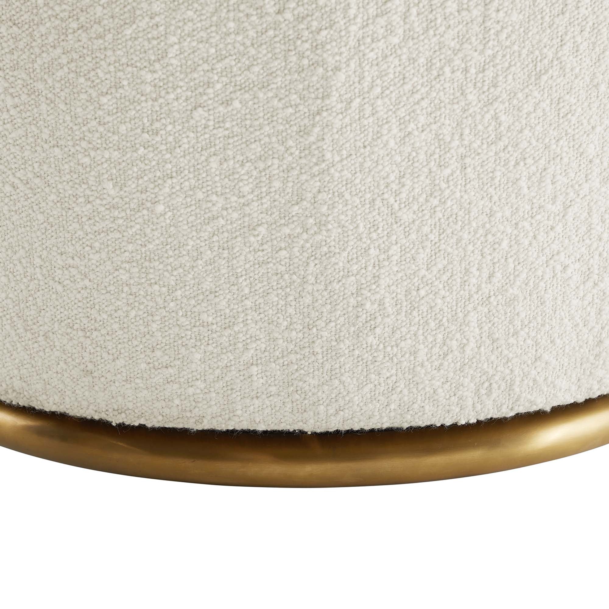 Velmira Swivel Accent Chair-White Denmark Home
