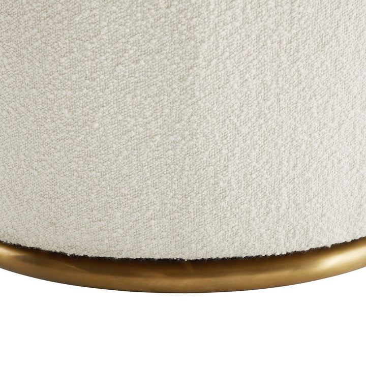 Velmira Swivel Accent Chair-White Denmark Home