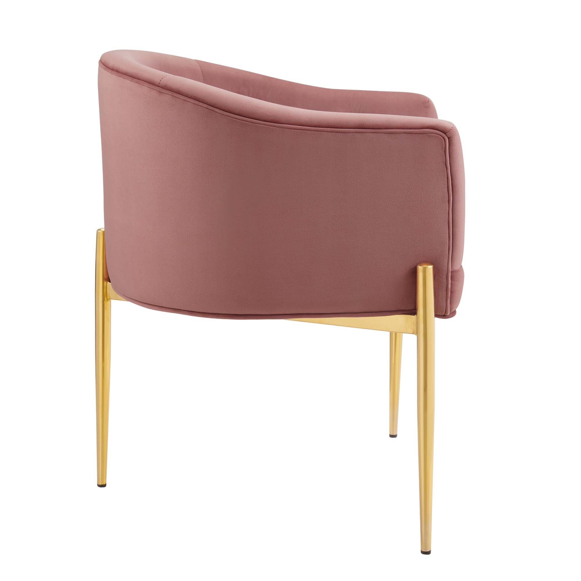 Sprig Velvet Tufted Accent Chair Set of 2 – Dusty Rose Denmark Home