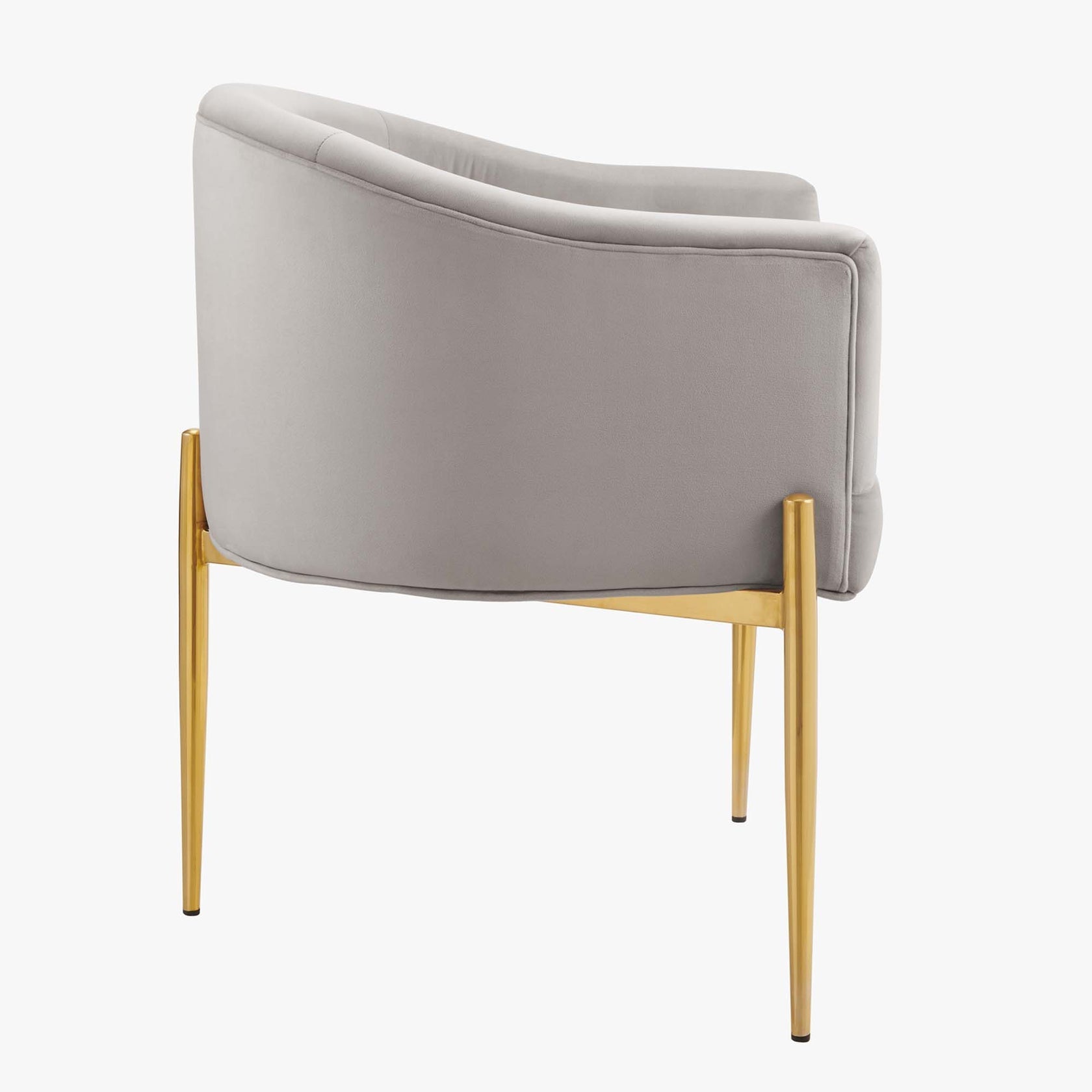 Sprig Velvet Tufted Accent Chair Set of 2 – Light Grey Denmark Home