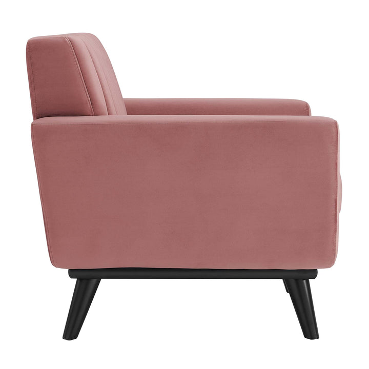Koti Channel Tufted Velvet Armchair – Dusty Rose Denmark Home