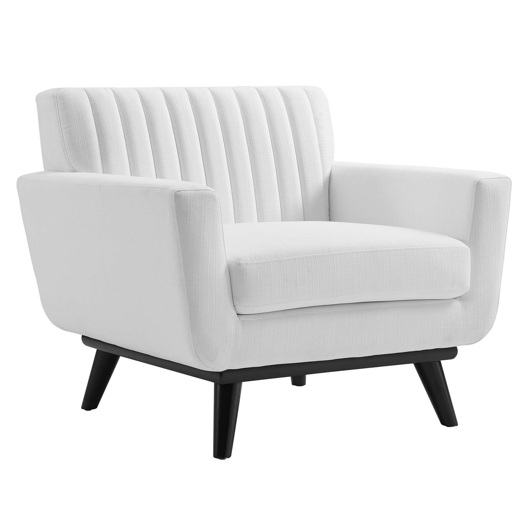 Koti Channel Tufted Armchair – White Denmark Home