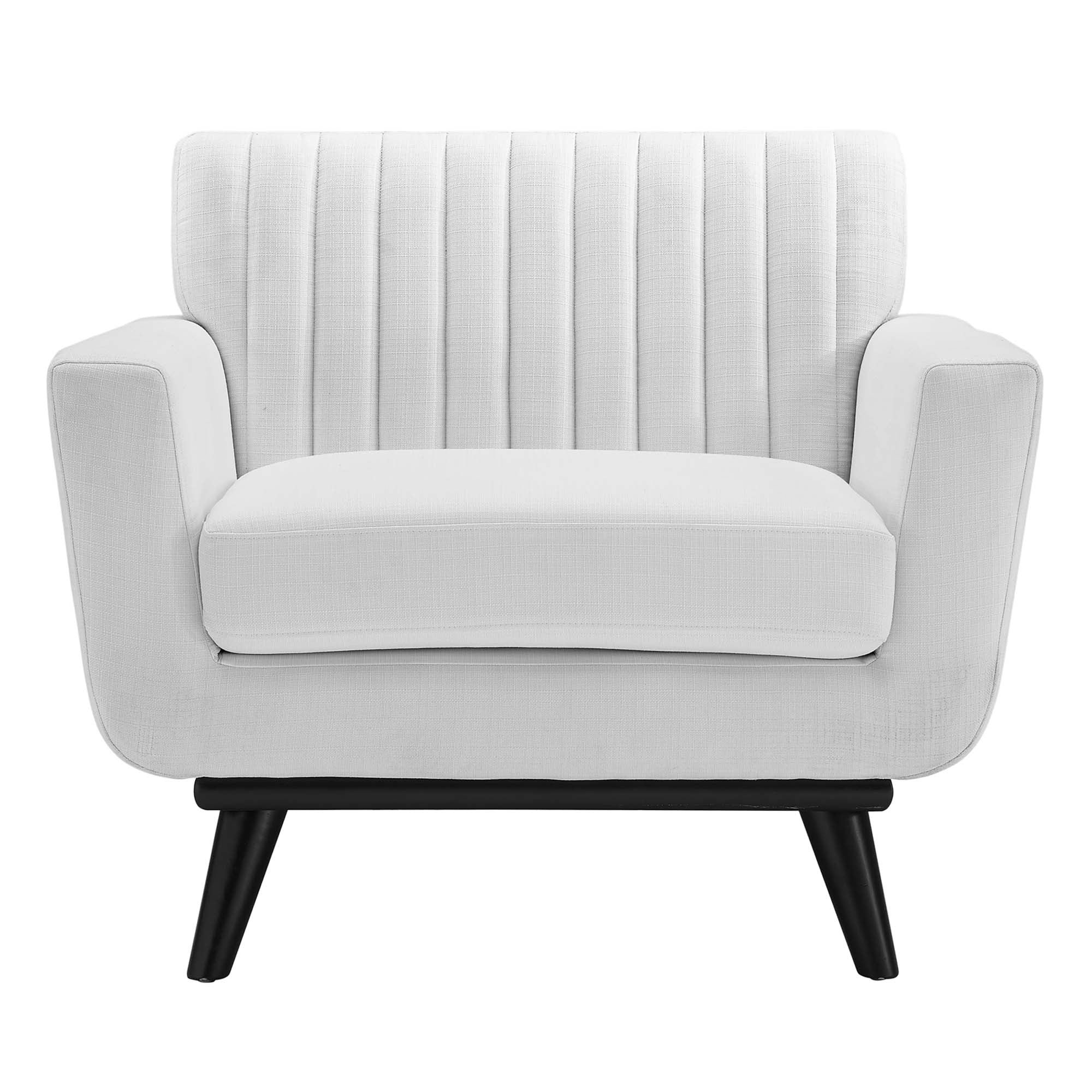 Koti Channel Tufted Armchair – White Denmark Home
