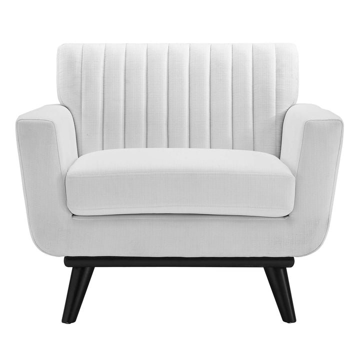 Koti Channel Tufted Armchair – White Denmark Home