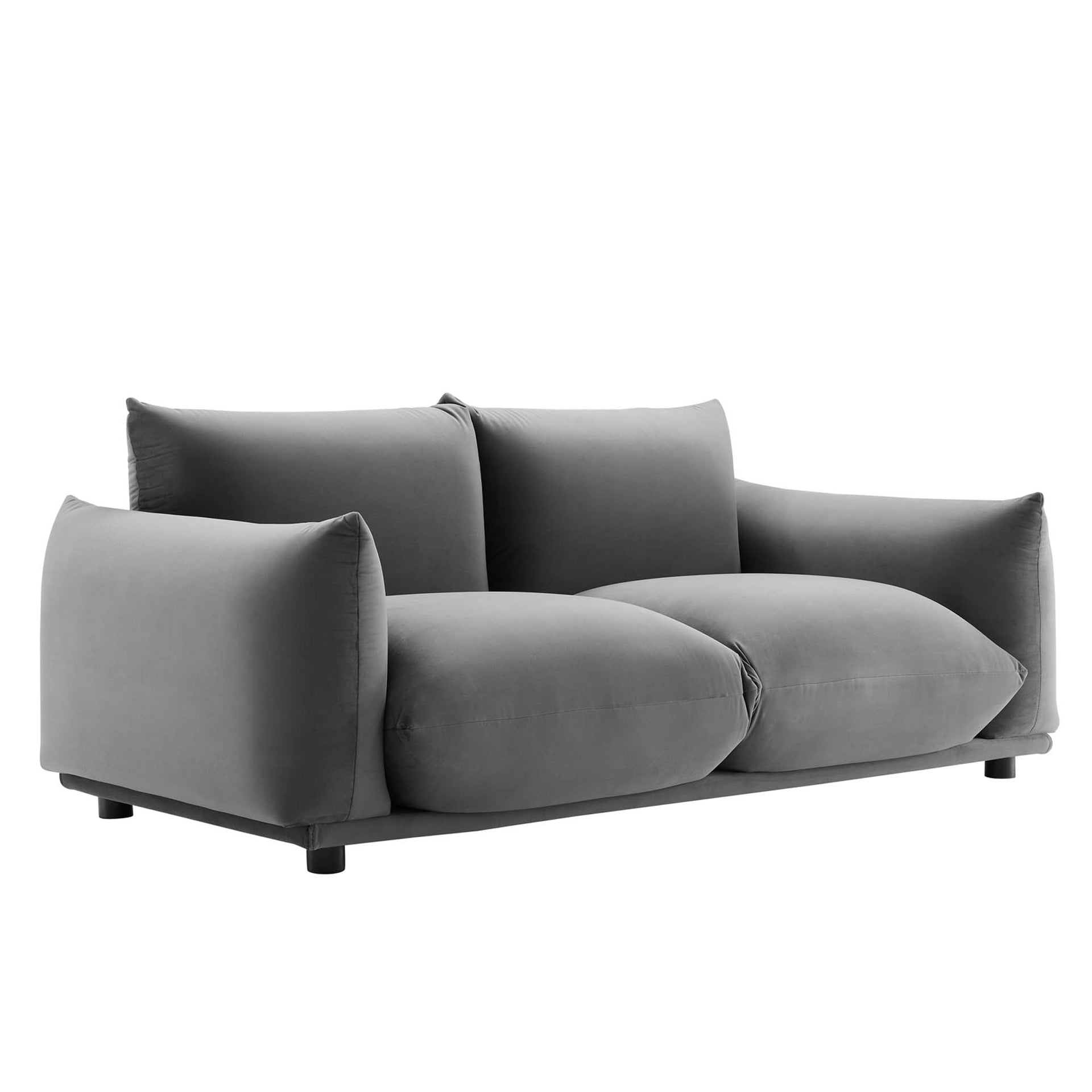 Brynor Performance Velvet Loveseat - Gray