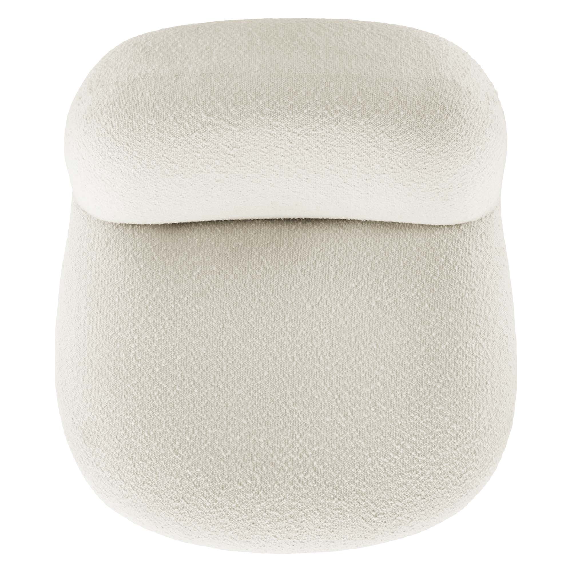 Norvira Boucle Swivel Accent Chair-Black ivory Denmark Home