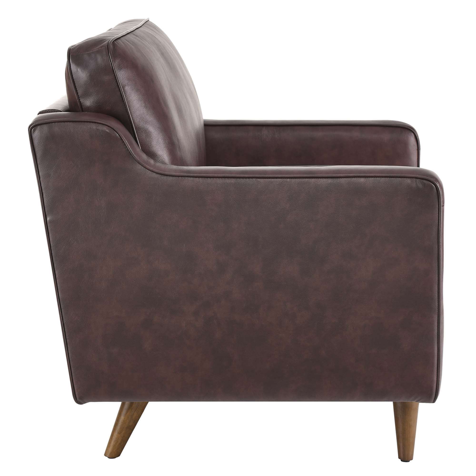 Krix Genuine Leather Accent Armchair- Brown Denmark Home