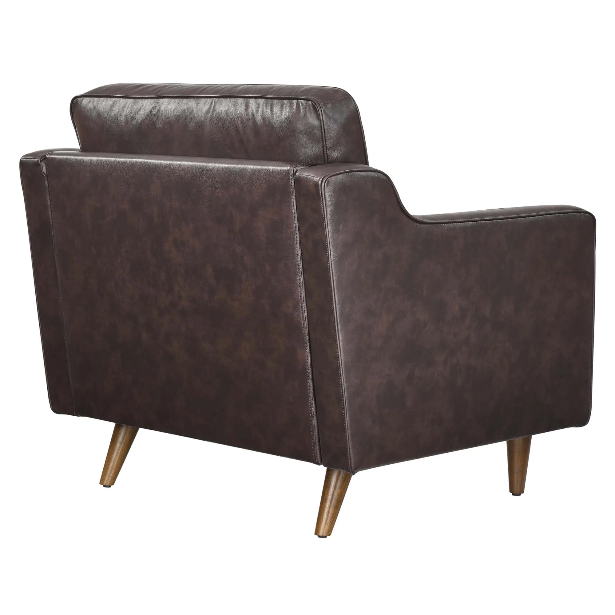 Krix Genuine Leather Accent Armchair- Brown Denmark Home